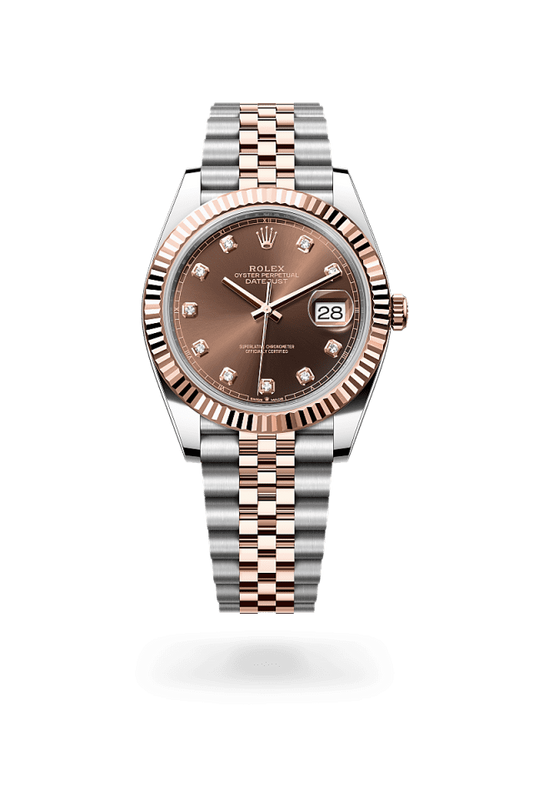 Role_x Datejust Two-Tone Rose Gold Diamond Dial Watch