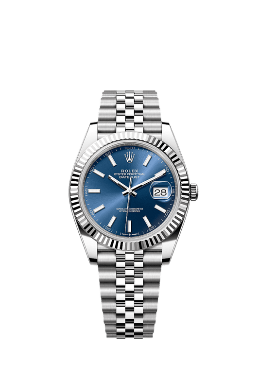 Role_x Datejust Silver Blue Dial Watch