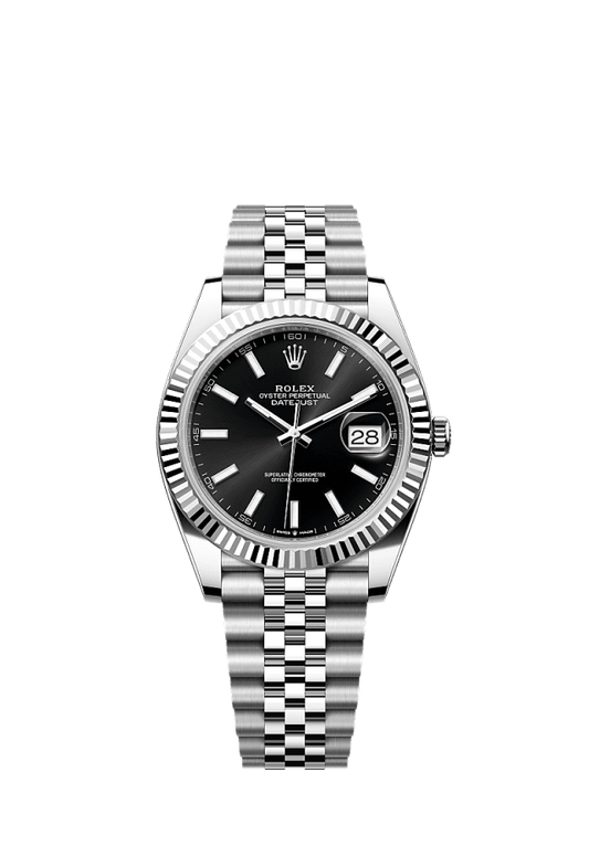 Role_x Datejust Silver Black Dial Watch