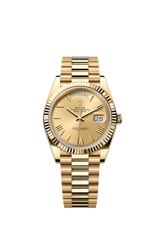 Role_x Gold Dial Watch