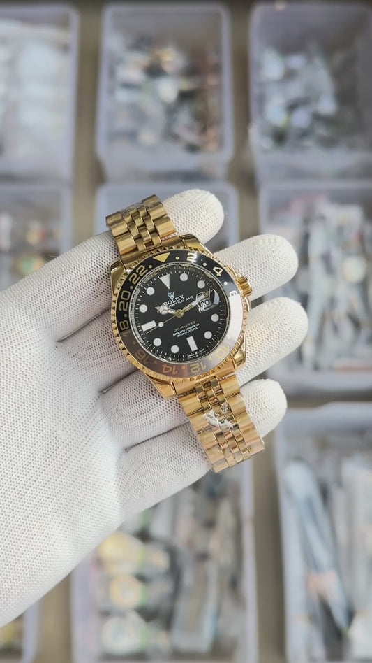 Role_x GMT-Master II Full Gold “Luxury Black Dial” Edition
